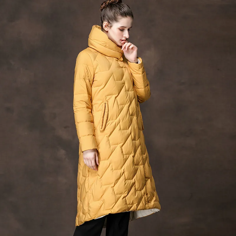 Женский пуховик на белом утином пуху осенне зимнее пальто женская одежда 2021