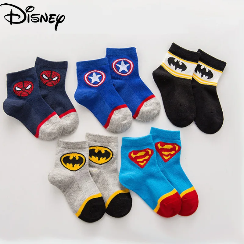 

Disney Marvel Children's Socks Fashion Pure Cotton Breathable Boys and Girls Summer Tube Socks American Heroes Avengers Socks