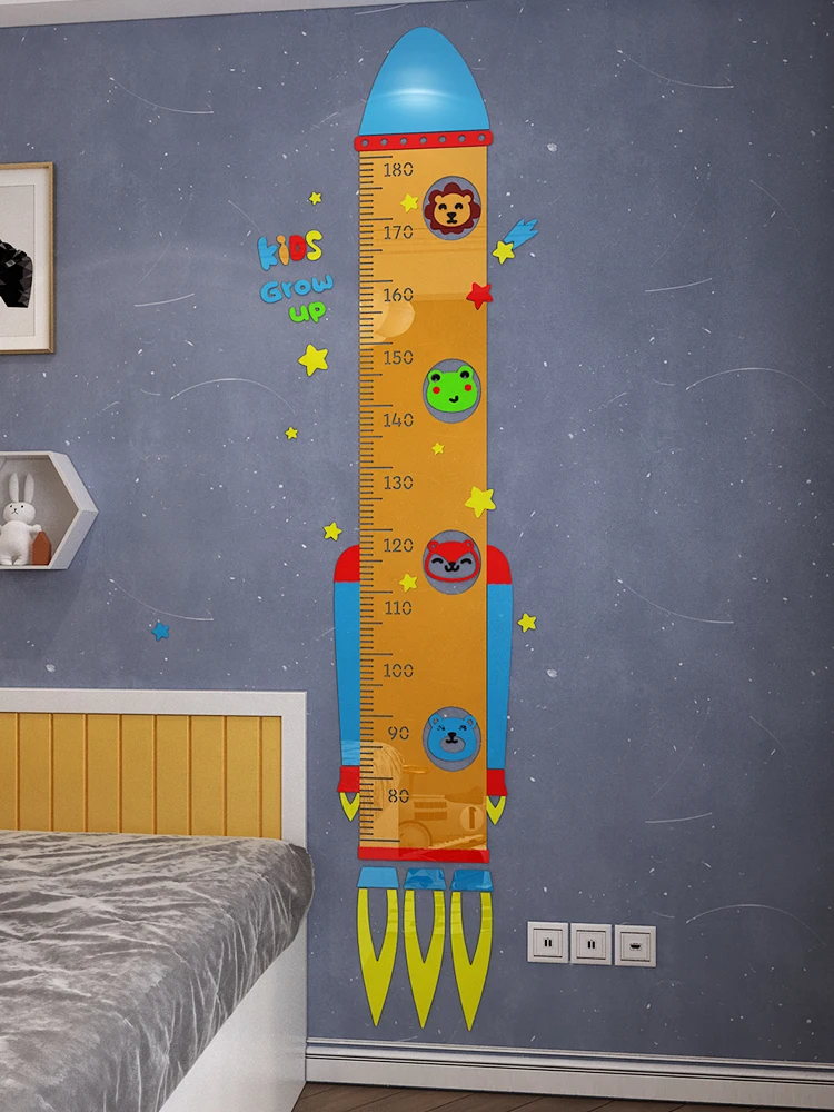 

Детская акриловая наклейка для измерения высоты, 3D Наклейка на стену для детской комнаты