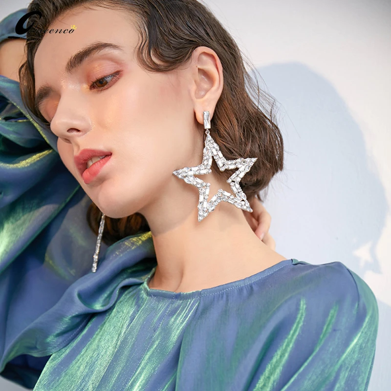 

Luxury Big Star Earrings Corazon Aretes De Mujer Oorbellen Jewelry Pendientes Brincos Feminino Boucles D Oreilles Bijoux Earings