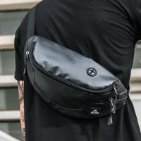mens multifunctional nylon waist packs with headphone hole portable chest bags mini shoulder bag phone money purse pouch xa27wc