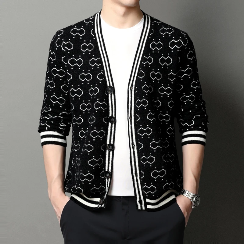 Модная мужская одежда большого размера из велюра дизайнерский свитер для