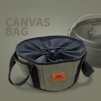 2021 carry storage bag sierra bag dutch pot cotton canvas camping bags for dutch pot outdoor camping hiking travel picnic