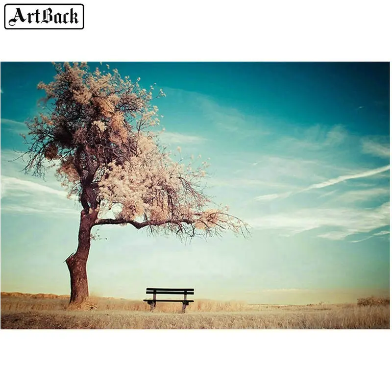

Full square diamond painting tree 5d diamond mosaic landscape new arrival handmade embroidery 20x30cm