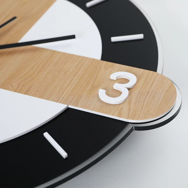 

Brief Swingable Wall Clock Pendulum Clock Modern Design Silent Hanging Wall Watch Simple Wall Watch Living Room Decoration Gift