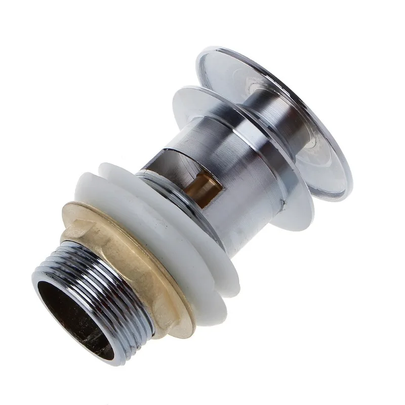 

1pcs Bathroom Sink Drain Stopper Sink Tap Push Button Pop up Waste Plug Slotted Drain WF