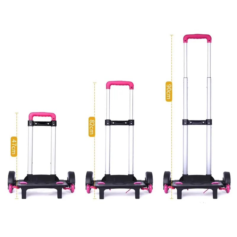 Солнечная восьмерка 2019 Смайл лицо детей 6 колес расширяемая тележка стержень