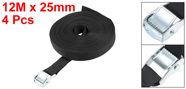 12M 4pcs Uxcell 9 м 10 м 11 м 12 м Пряжка галстук-вниз ремень грузовые ремни для подставки-держатели для портативных устройств буксировочный трос прочный храповый ремень для багажа Сумка - Цвет: 12M 4pcs