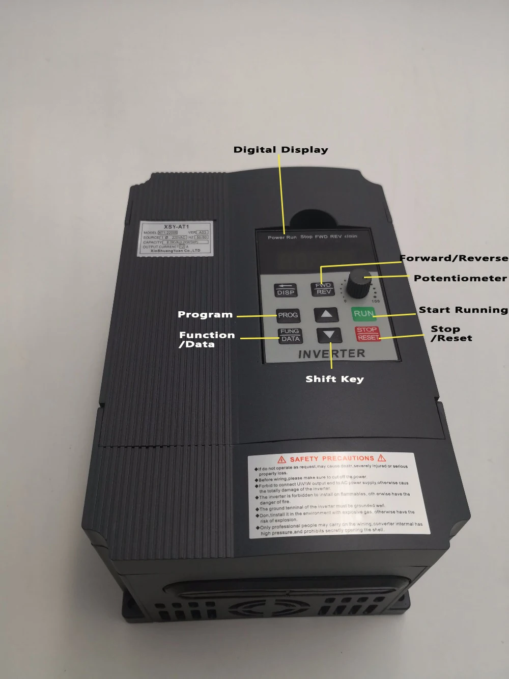 VFD 1.5kKW/2.2KW/4KW инвертор XSY-AT1 преобразователь частоты однофазный 220 В вход трехфазный мощность двигателя регулятор скорости