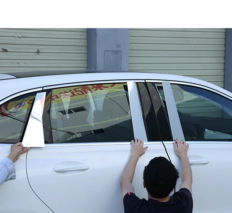 Хромированная алюминиевая накладка на столб автомобильного окна для Mercedes Benz B Class