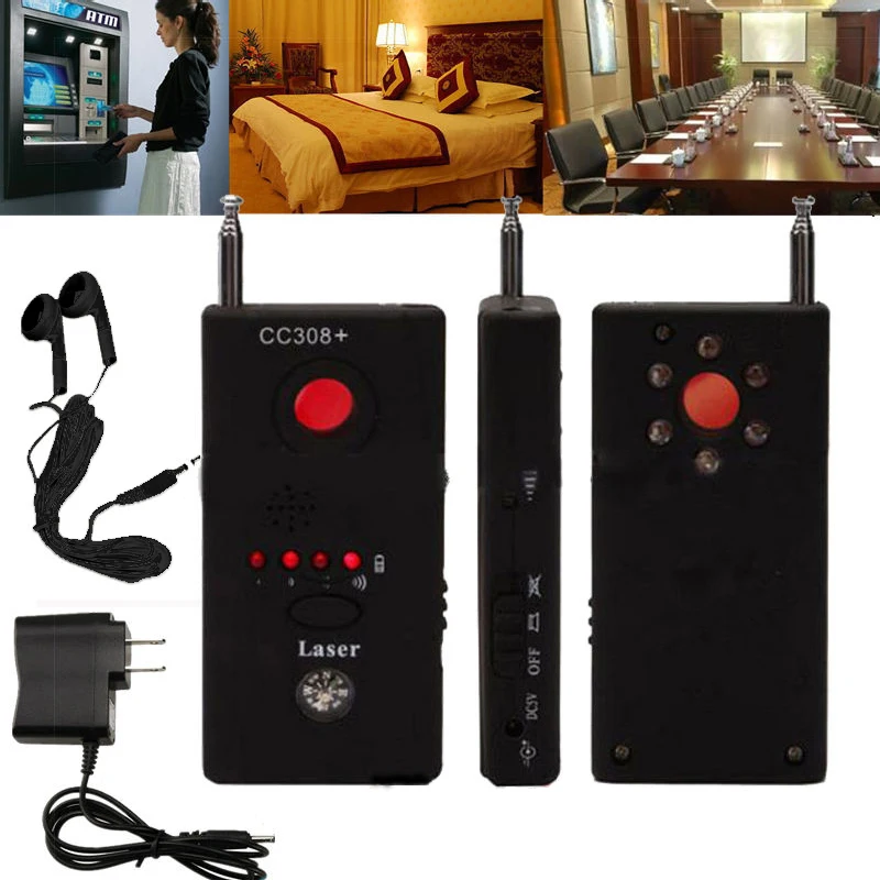 Полный диапазон Анти шпион ошибка детектор радиочастотного сигнала CC308 +