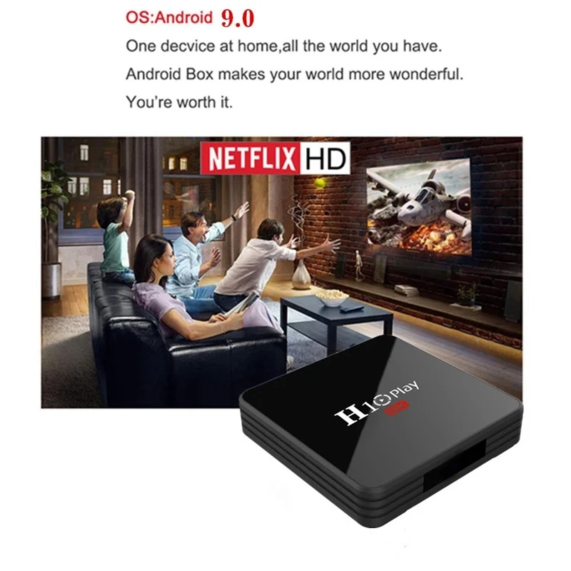 Приставка Смарт ТВ H10 PLAY Android 9 0 Allwinner H6 Cortex A53 4 ядра 64 бит 2 Гб ОЗУ/16 ПЗУ ГГц Wi Fi