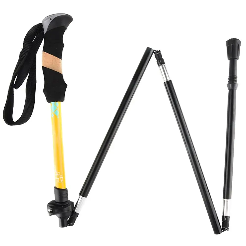 

Outdoor Multifunctional Portable Folding Trekking Pole Ultra Light Ultra Short 7075 Aluminum Alloy Telescopic Walking Stick