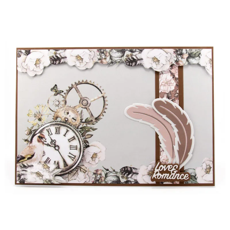 

Graceful Feather Flower Key Leaf Popular Decora Metal Cutting Dies Scrapbooking Paper DIY Cards Crafts Embossing Dies New 2019