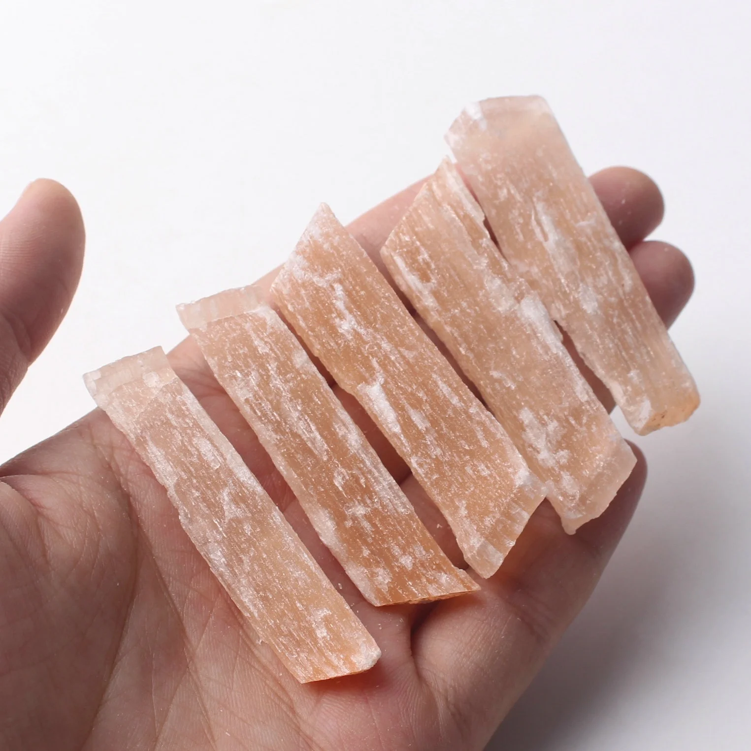 30 г/50 г апельсиновый гипс селенит необработанные палочки образцы минералов