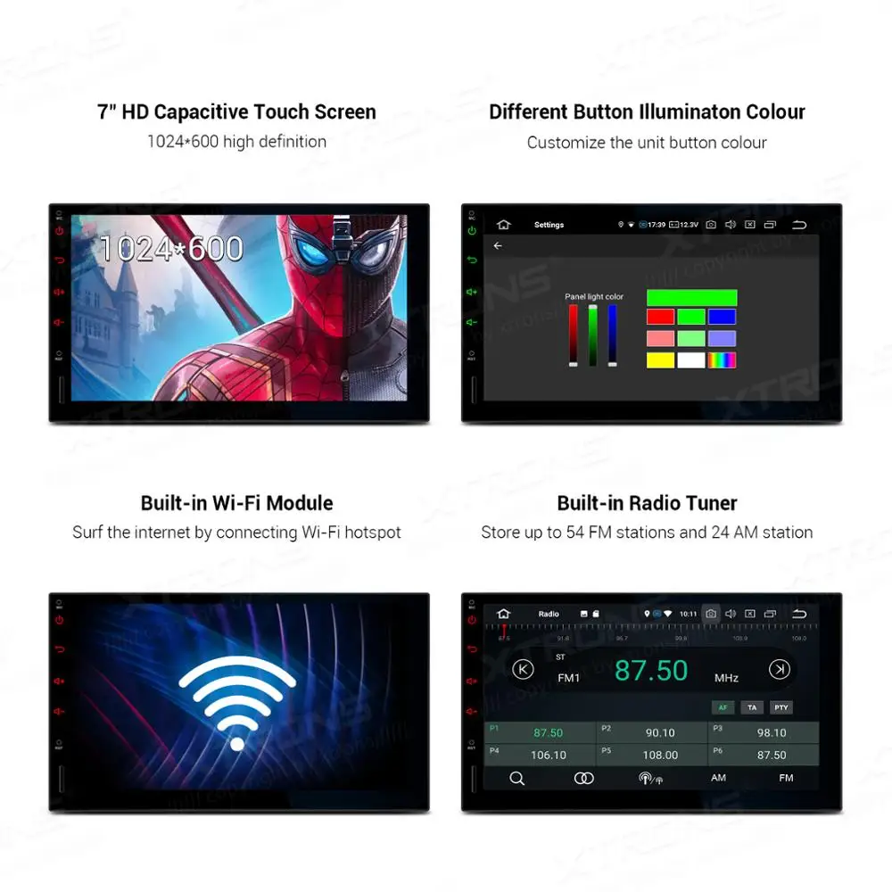 XTRONS 2 Din 7 ''Android 8 0 универсальный автомобильный Радио стерео плеер GPS навигация
