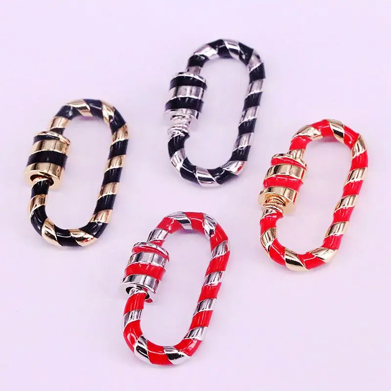 5 шт. эмалированные овальные застежки для ювелирных изделий|Ювелирная фурнитура