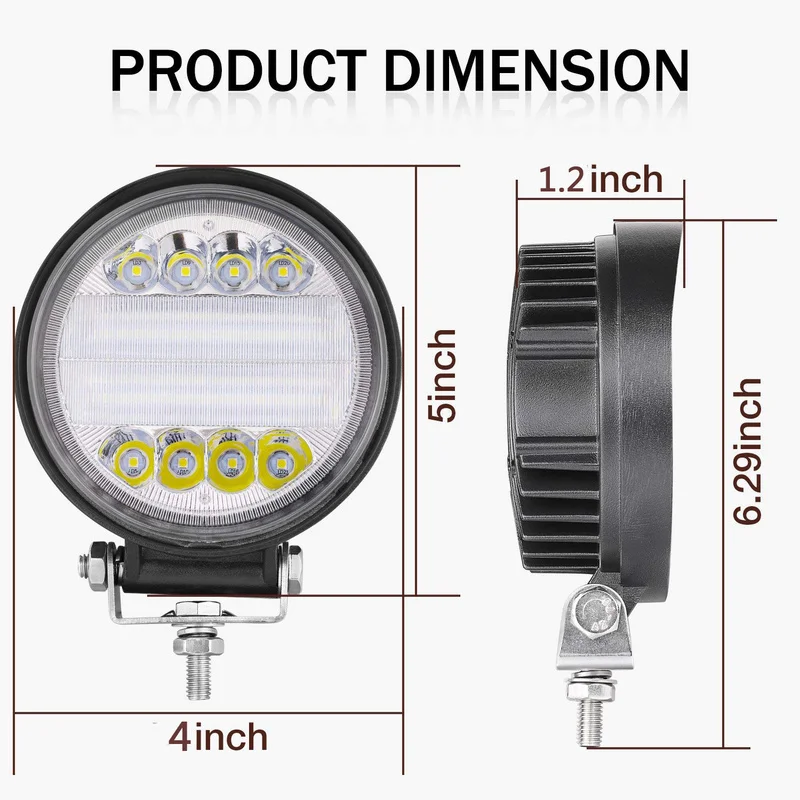 4Inch 90W 12V LED Work Light Bar Spotlight Flood Lamp Driving Fog Offroad Car for Ford Toyota SUV 4WD led beams |