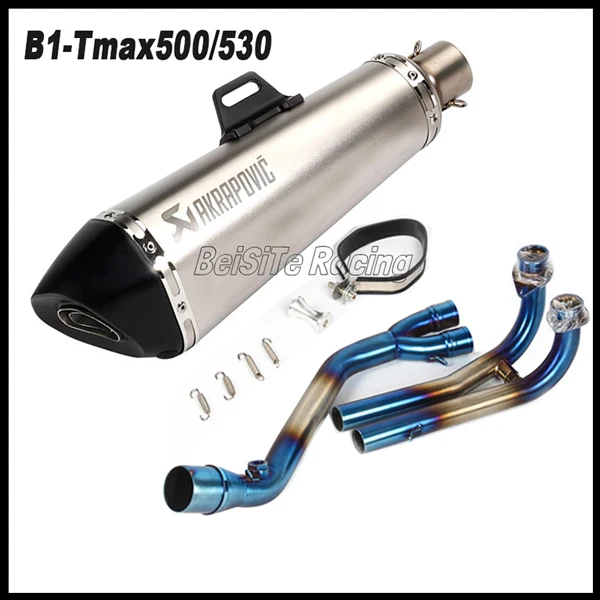 B1 Laser Logo Слипоны для Yamaha TMAX 530 TMAX 500 TMAX530 TMAX500 2008- TMAX мотоцикл Akrapovic глушитель Выхлопная система - Цвет: B1 Laser Logo