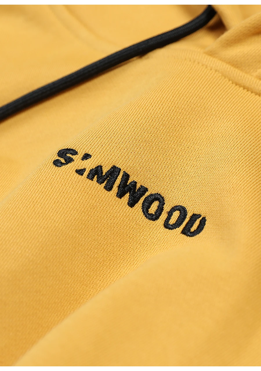 SIMWOOD, модные толстовки, мужские, повседневные, в стиле хип-хоп, с вышивкой, с капюшоном, хлопок, уличная одежда, толстовки, обычная посадка размера плюс 180492
