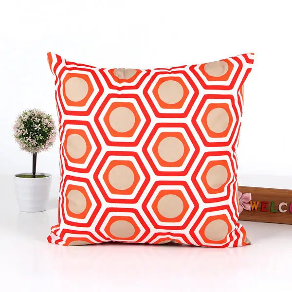 Красочные геометрические двусторонние наволочки с принтом мягкие для диванных