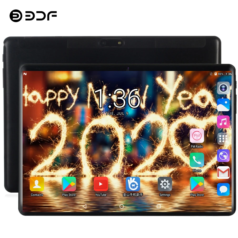 BDF планшет, 10 дюймов, 4G, LTE, с функцией звонка, две sim-карты, Android 9,0, планшеты, ПК, 8 ГБ/128 ГБ, Tab 10/Ten Core, 1280*800, ips, ПК, планшет, 10,1