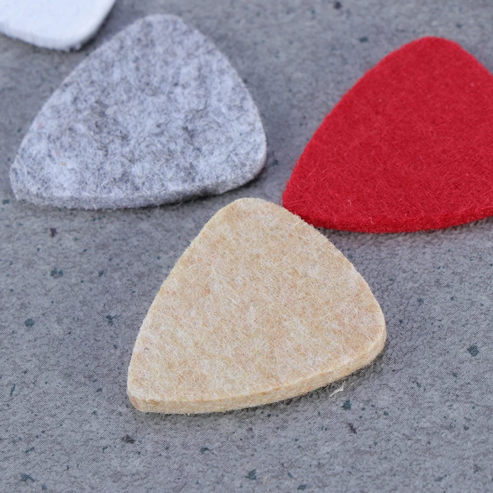 

10 Pcs Assorted Color Felt Picks Guitar Picks Plectrums for Ukulele