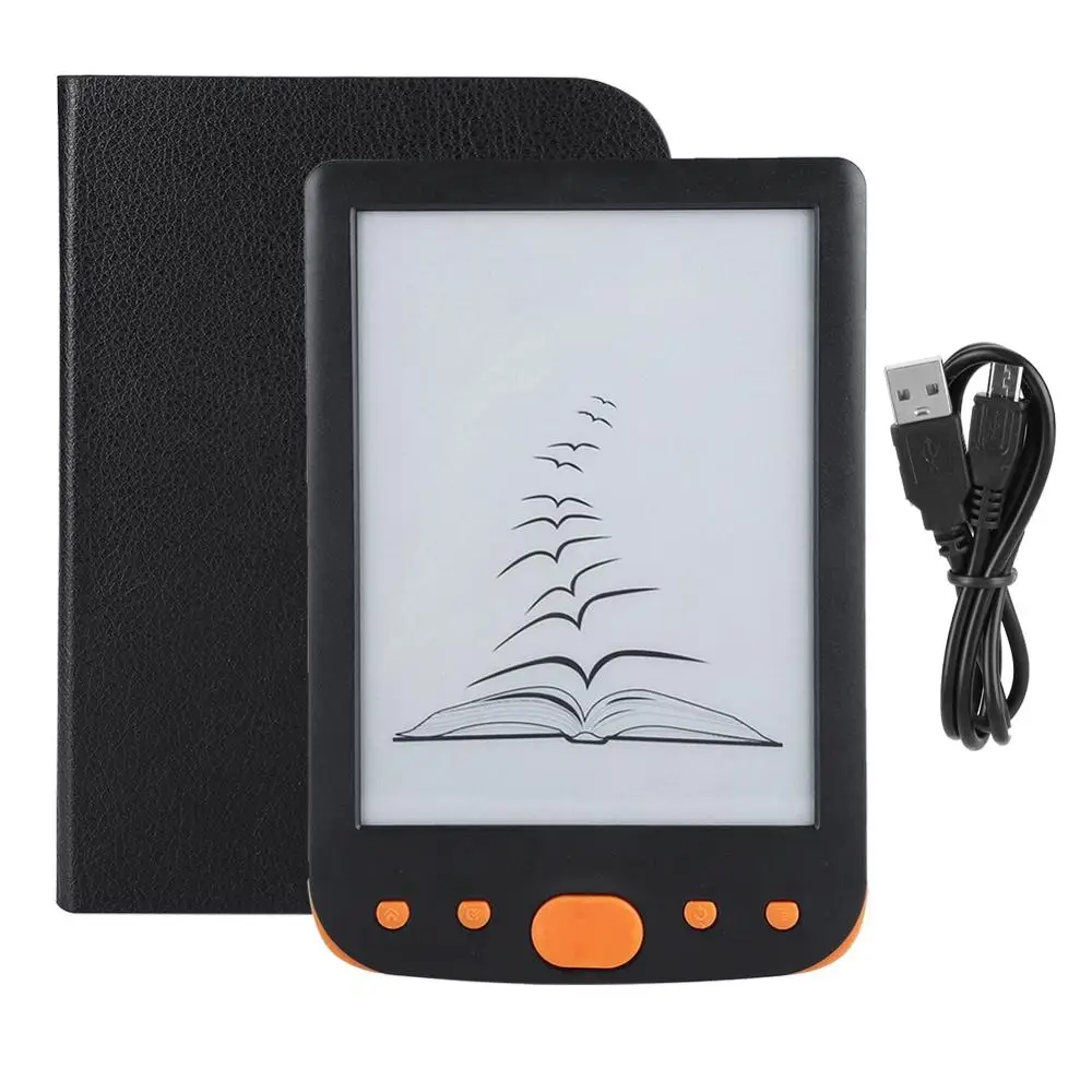 Портативный e-ink BK-6025L портативный 6 дюймов 8G электронная книга ридер поддерживает TF карты экран освещения - Цвет: Orange