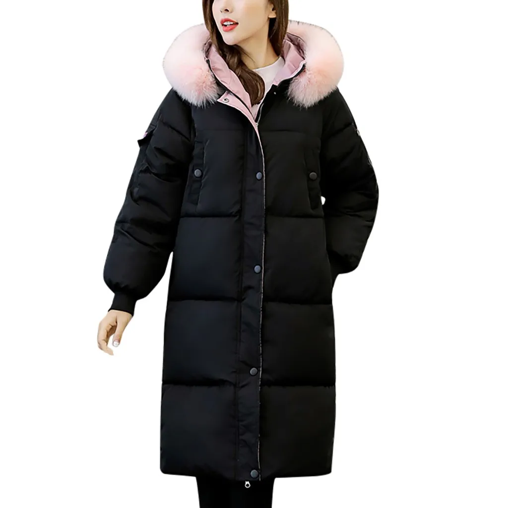 2019 Новое поступление модные женские пальто теплые тонкие по колено плотные с