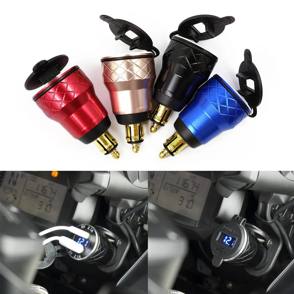

For BMW R1200GS R1250GS LC Adventure ADV F800GS F650GS 700GS Motorcycle Power Adapter Dual USB Charger Cigarette lighter Parts