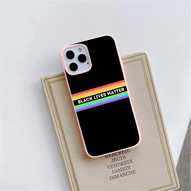 

Black Lives Matter Phone Case Candy Color for iPhone 6 6S 7 8 11 12 XS X SE 2020 XR mini pro Plus MAX funda
