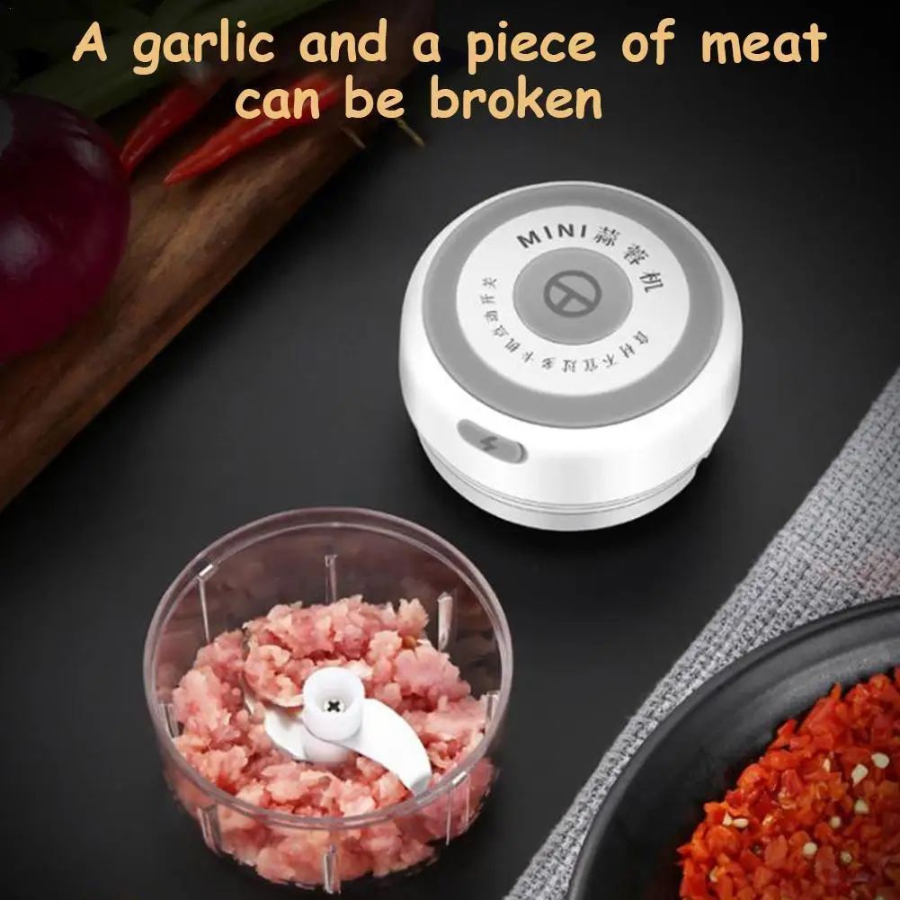 

2022 New Electric Garlic Pestle Sturdy Durable Mini Crusher Chopper USB Charging For Crushed Garlic Ground Ginger Crushed Chili