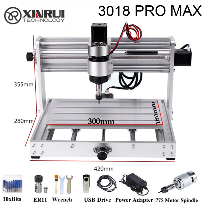 

CNC 3018 PRO MAX 200w 3 Axis GRBL DIY Pcb Wood Milling Machine Support Laser Engraving