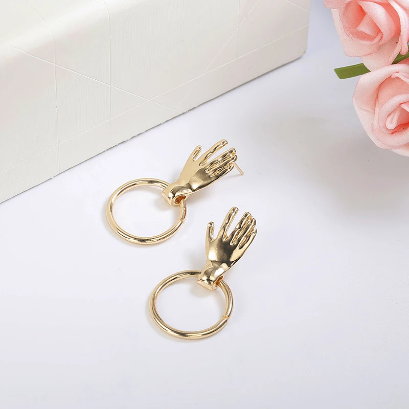 Женские Геометрические серьги CARTER LISA капли Золотого Круга с геометрическим