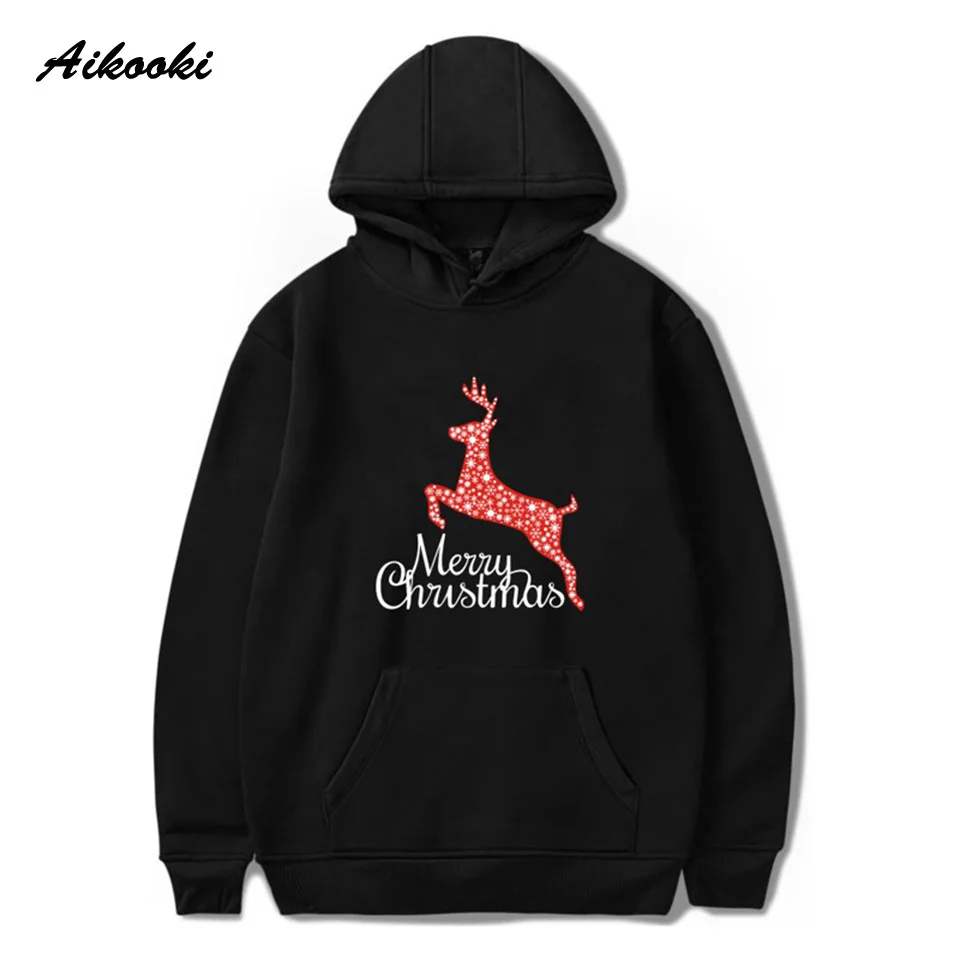 Merry Christmas Hoodies Men Women Autumn New Cute Girl's Hoodie Western Traditional Festival Cartoon Warm Sweatshirts | Мужская
