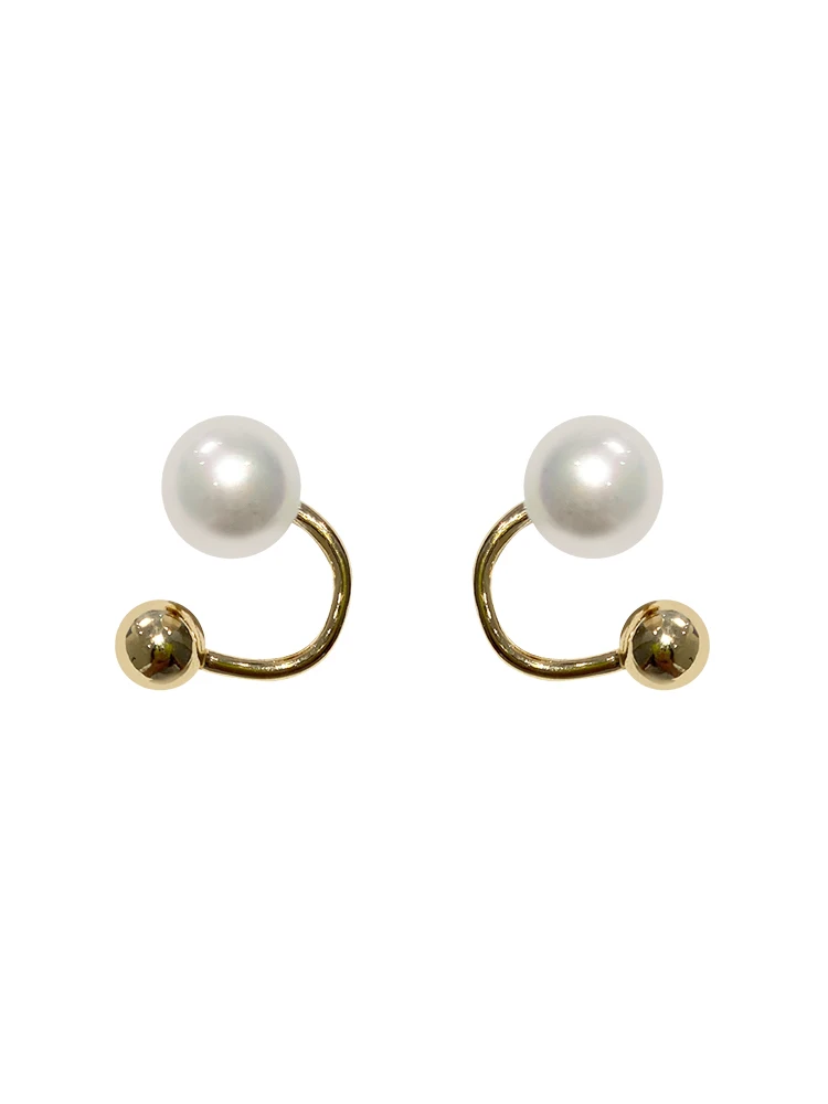 

925 Sterling Silver Needle Baroque Pearl Earrings Women Exquisite Sweet Student Wedding Jewelry Girlfriend Gift