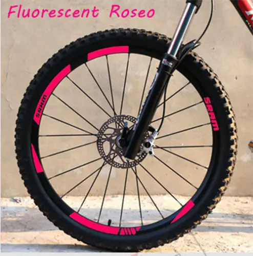 MTB обода колеса наклейки для горный велосипед замена Светоотражающие Fluo Гонки Велоспорт грязи виниловые обода наклейки