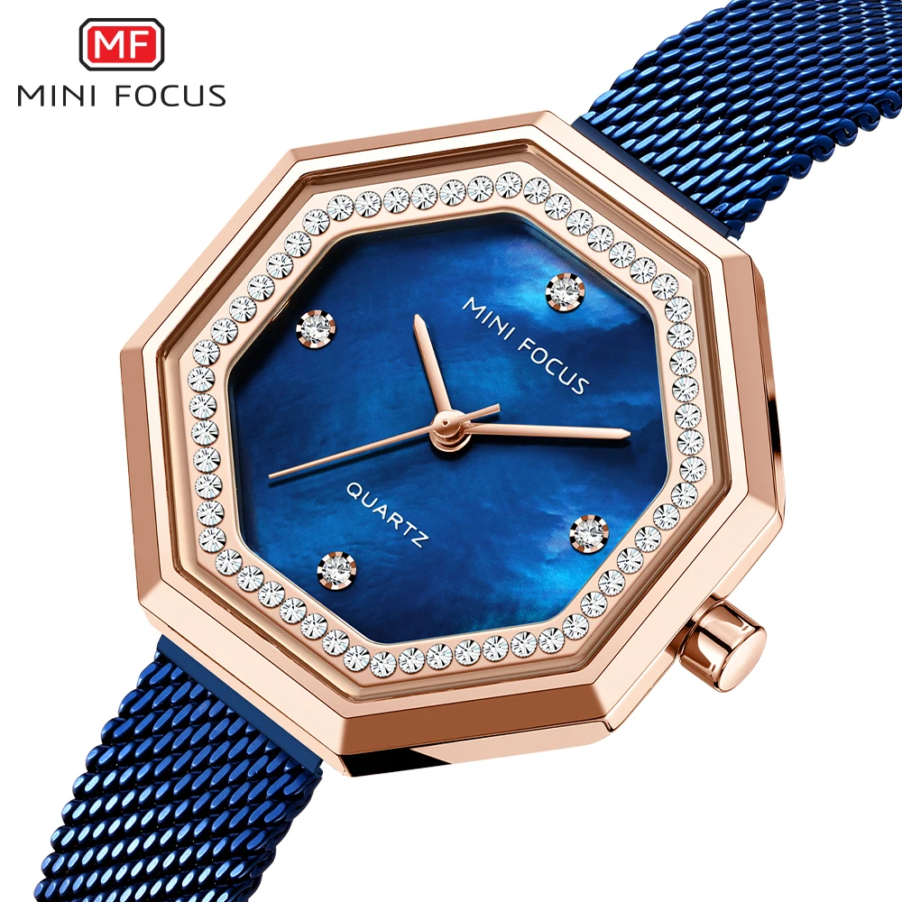 

MINI FOCUS Luxury Stainless Steel Watches Women Waterproof Quartz Watch Ladies Mesh Strap Analog Wristwatch Woman Relogios 0304