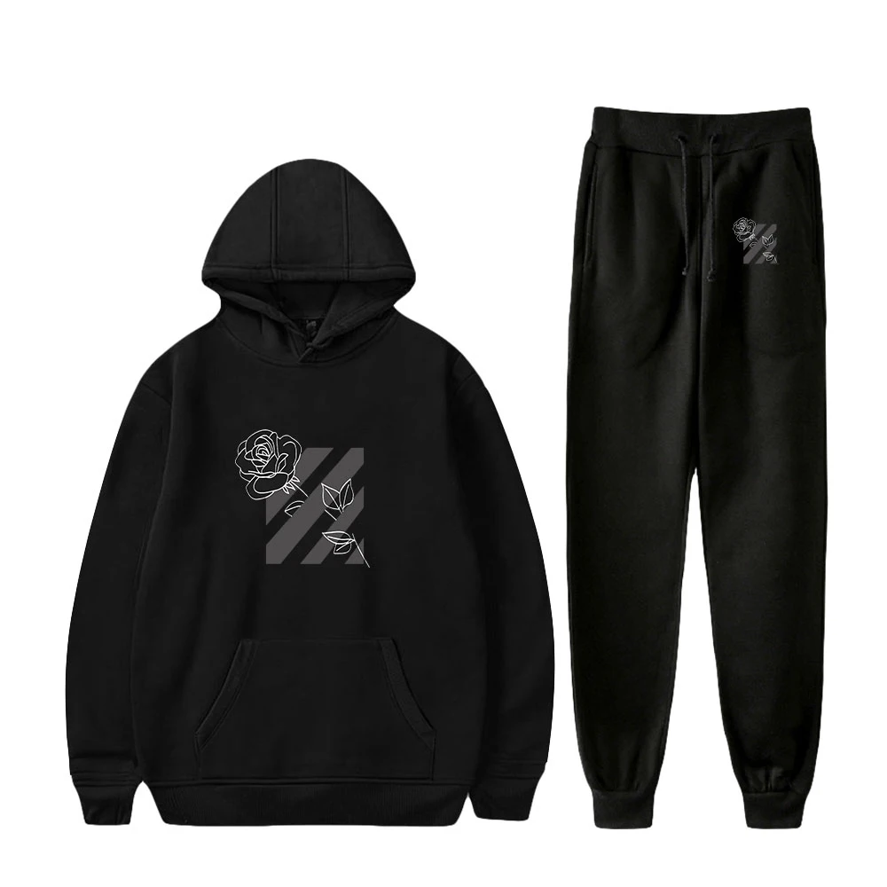 

twenty4tim Print Fashion Fall Suit Hoodies Sportswear Hooded Sweatshirt Ankle Banded Pant Two Piece Set Street clothes