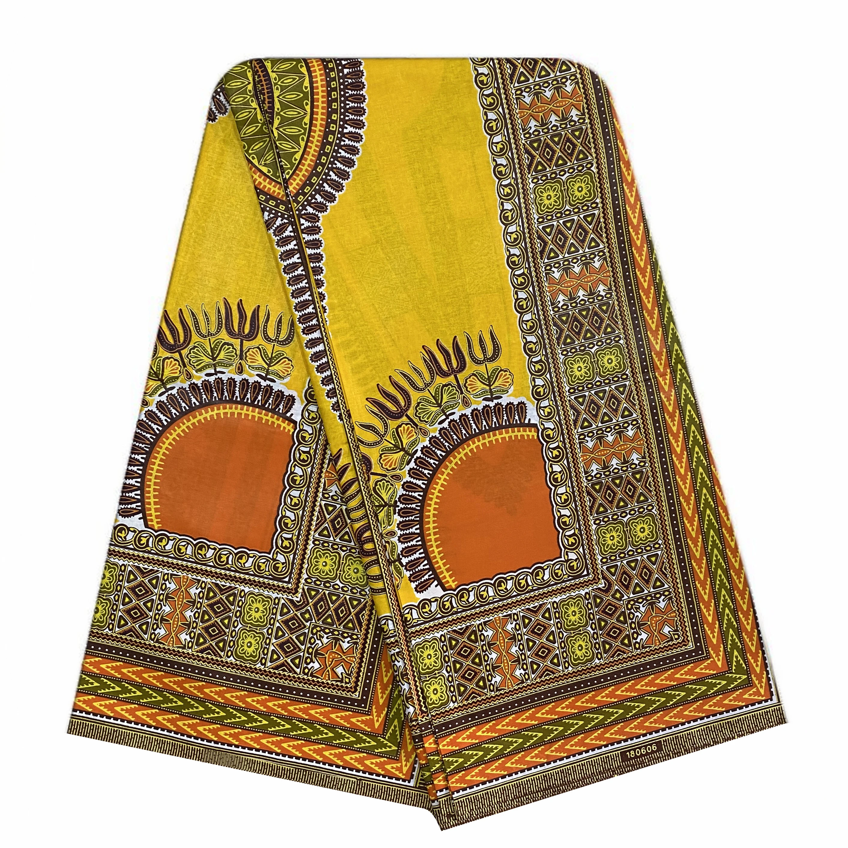 Африканская вощеная ткань принтом Анкары Дашики из хлопка Angelina Design 6 ярдов для