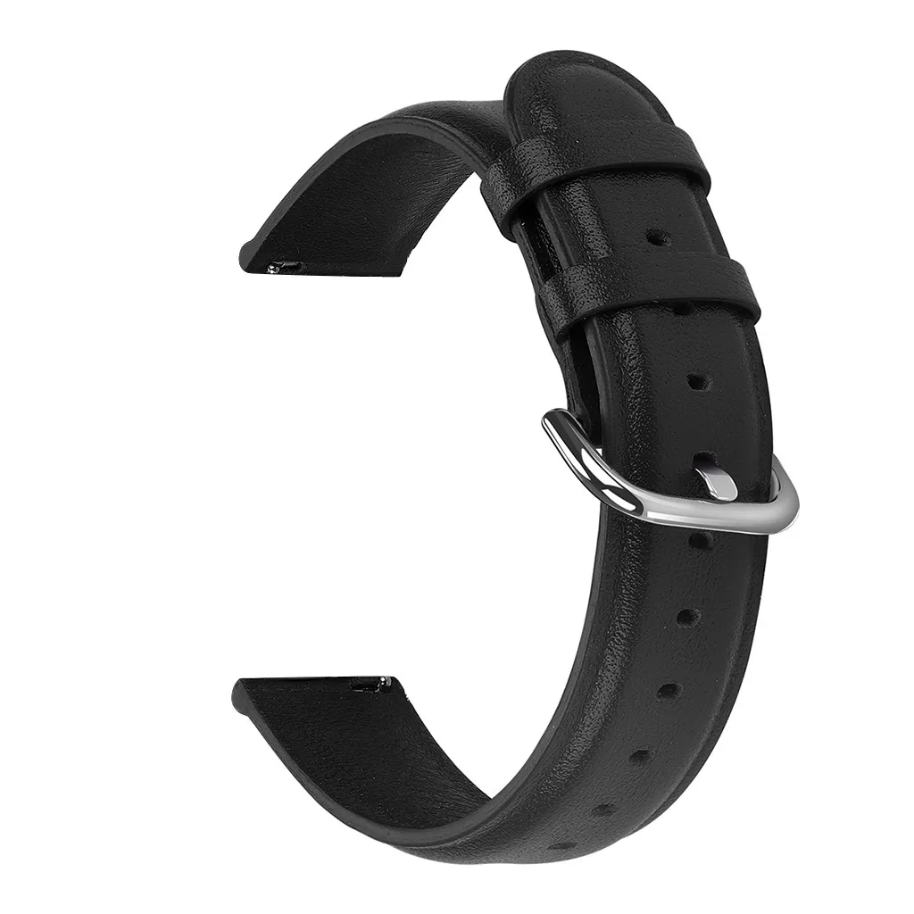 BK Смарт-часы, ремешок, браслет для samsung Galaxy Watch, кожаный ремешок для часов, ремешок для samsung Galaxy Watch Active 1/2, 40 мм/44 мм - Цвет: BK