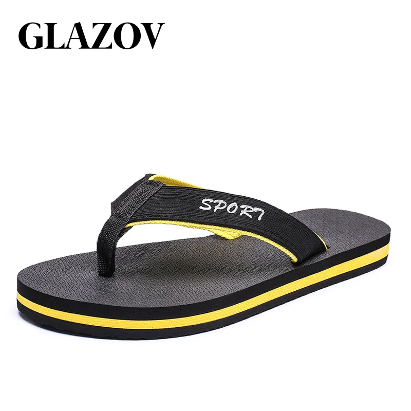 GLAZOV Brand 38-45 Summer Youth Slippers Of Fish Men Massage Non-Slip Cool Outside Flip Flops Breathable Thick-Soled Toe Sandals