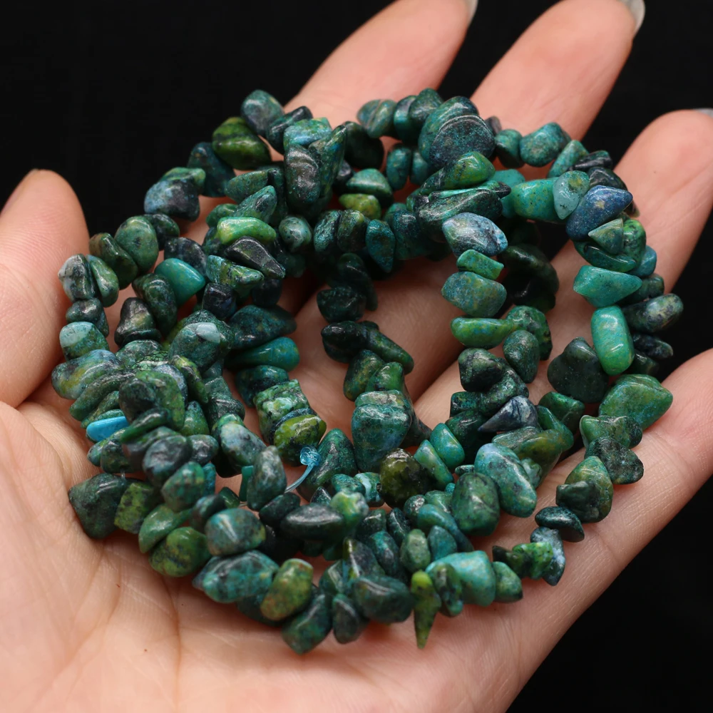 

Natural Semi-precious Chip Beads Blue Crazy Agate 5-8mm Good Quality For DIY Necklace Earrings Accessories Gift Length 40cm