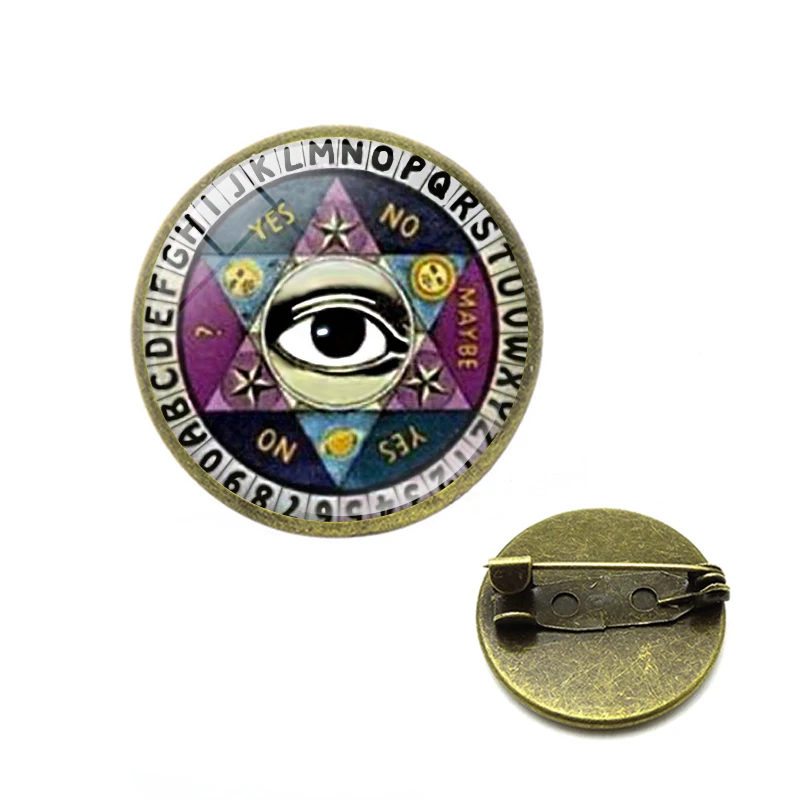 Хип хоп глаз Божий броши Хоруса египетские боги сила двухсторонние стеклянные