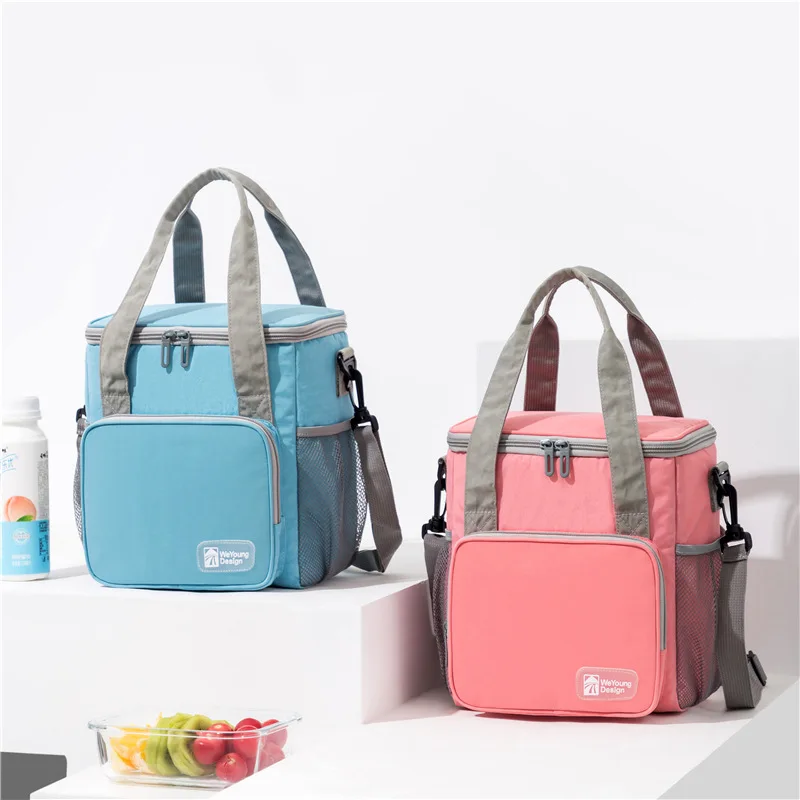 

Large Thermal Insulation Lunch Bag Portable Cooler Handbag Fashion Hand-Held Food Container Organizer Bento Box Storage Bags