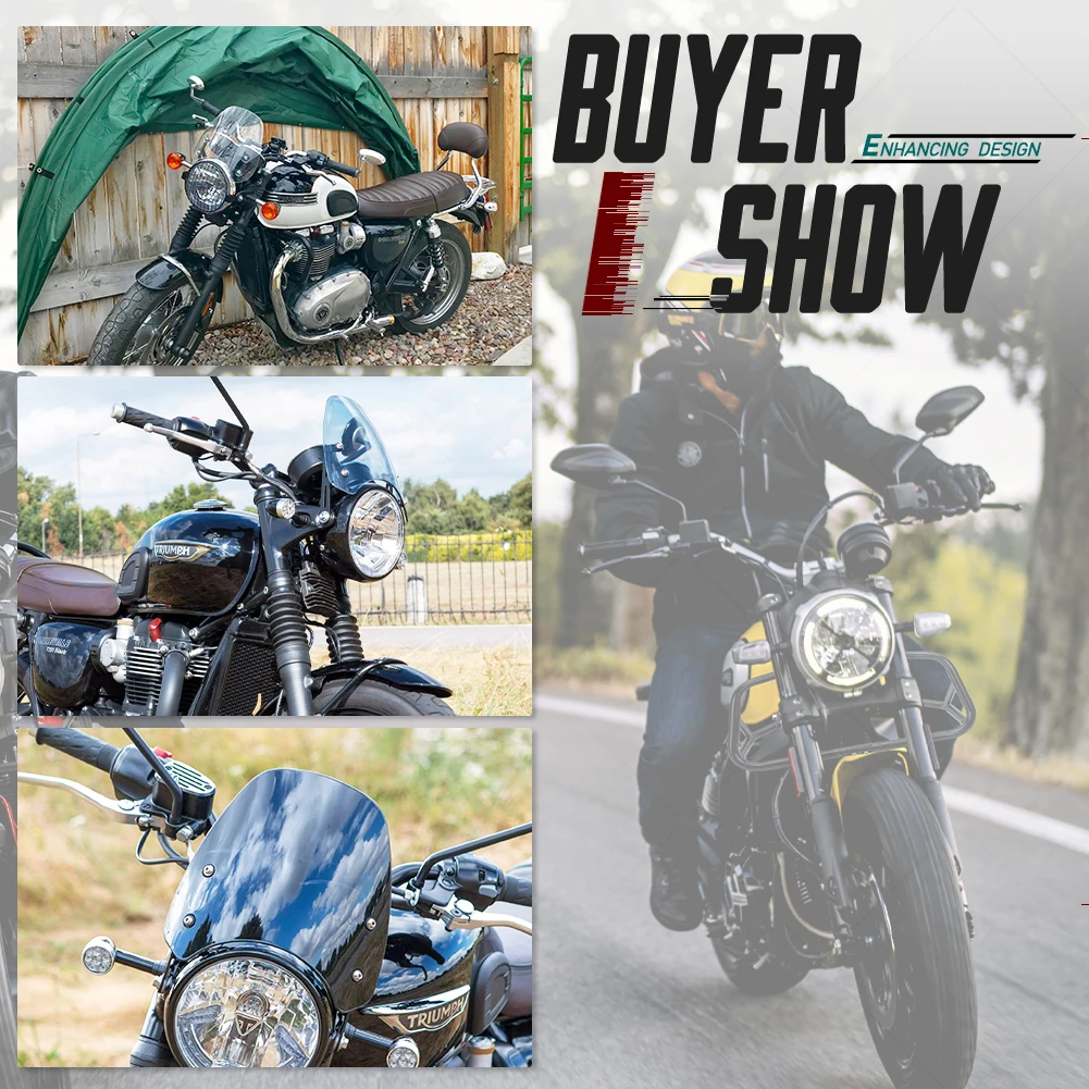 Ветровой экран для мотоцикла на лобовое стекло защиты от ветра Triumph T100 T120 2016 2020 2017