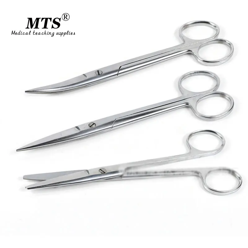 MTS 2 шт. прямые + Изогнутые медицинские ножницы из нержавеющей стали для удаления