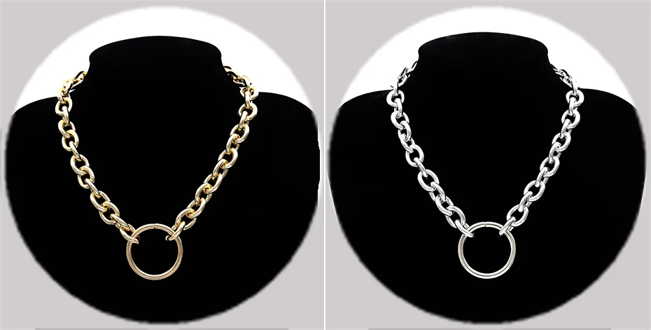 SHIXIN Exaggerated Fashion Charms Choker Necklace Bracelet Sets Hiphop Women Jewelry Boho Cuban Link Chain Female Hippie Collier
