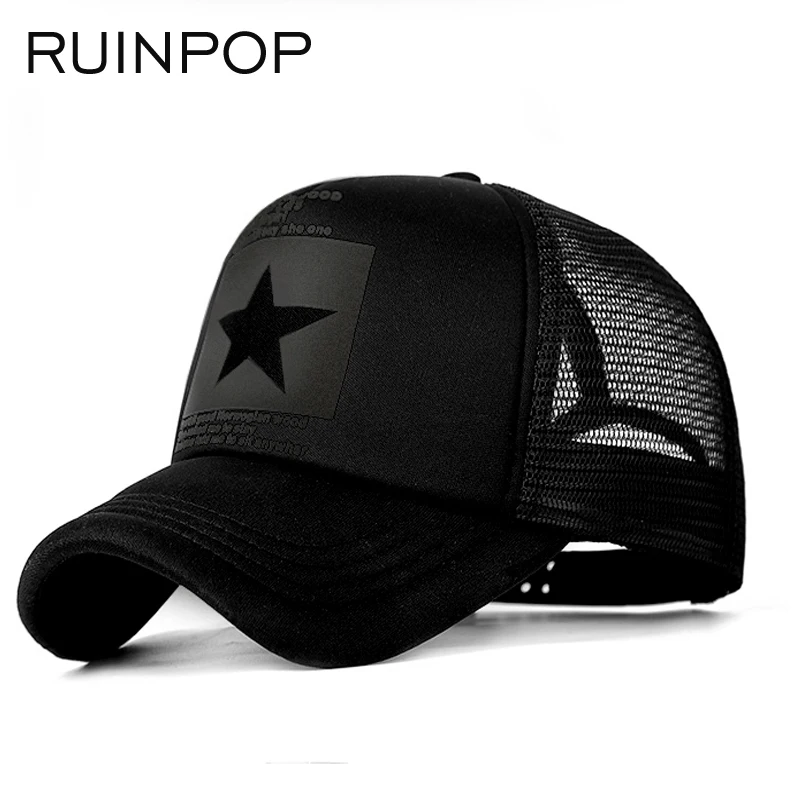 RUINPOP брендовая бейсболка пятиконечная звезда сетчатая шапочка из хлопка ретро