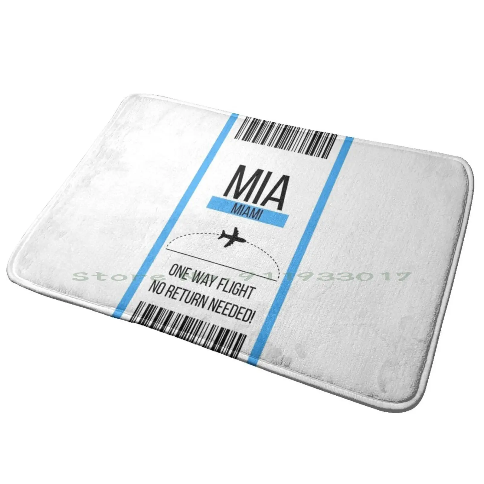 Односторонний билет в Майами! Коврик для входной двери коврик ванной фетровый